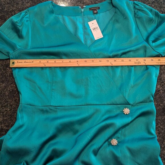 Ann Taylor Crystal Button Wrap Dress - Picture 7 of 11